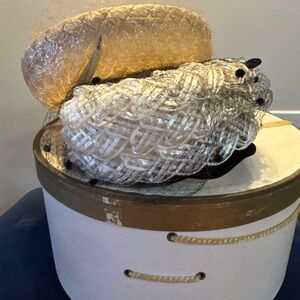 TWO Vintage Straw Hats with Hatbox